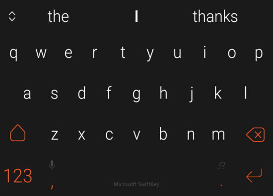 dark keyboard theme